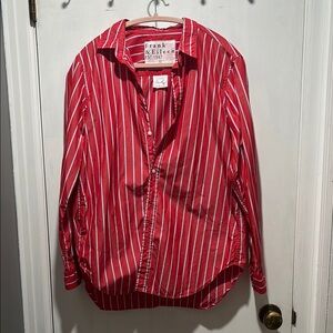 FRANK & EILEEN Frank button down stripe top
